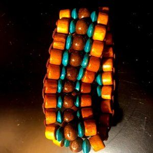 Wood stretch bracelet